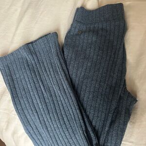 Andrew Marc Charcoal Ribbed Knit Pants